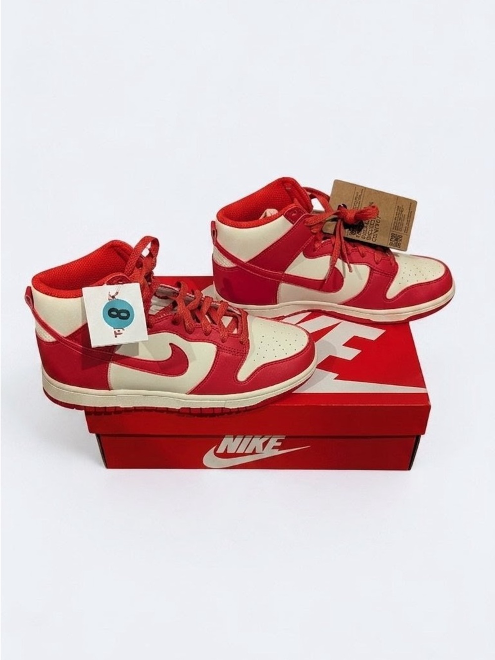 Nike Dunk High Next Nature - US Women’s Size 8 - Crimson & Coconut - Picture 2 of 7